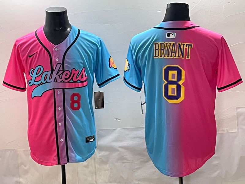 Men 2025 Los Angeles Lakers #8 Bryant Blue pink Nike NBA Jersey style 03->washington commanders->NFL Jersey